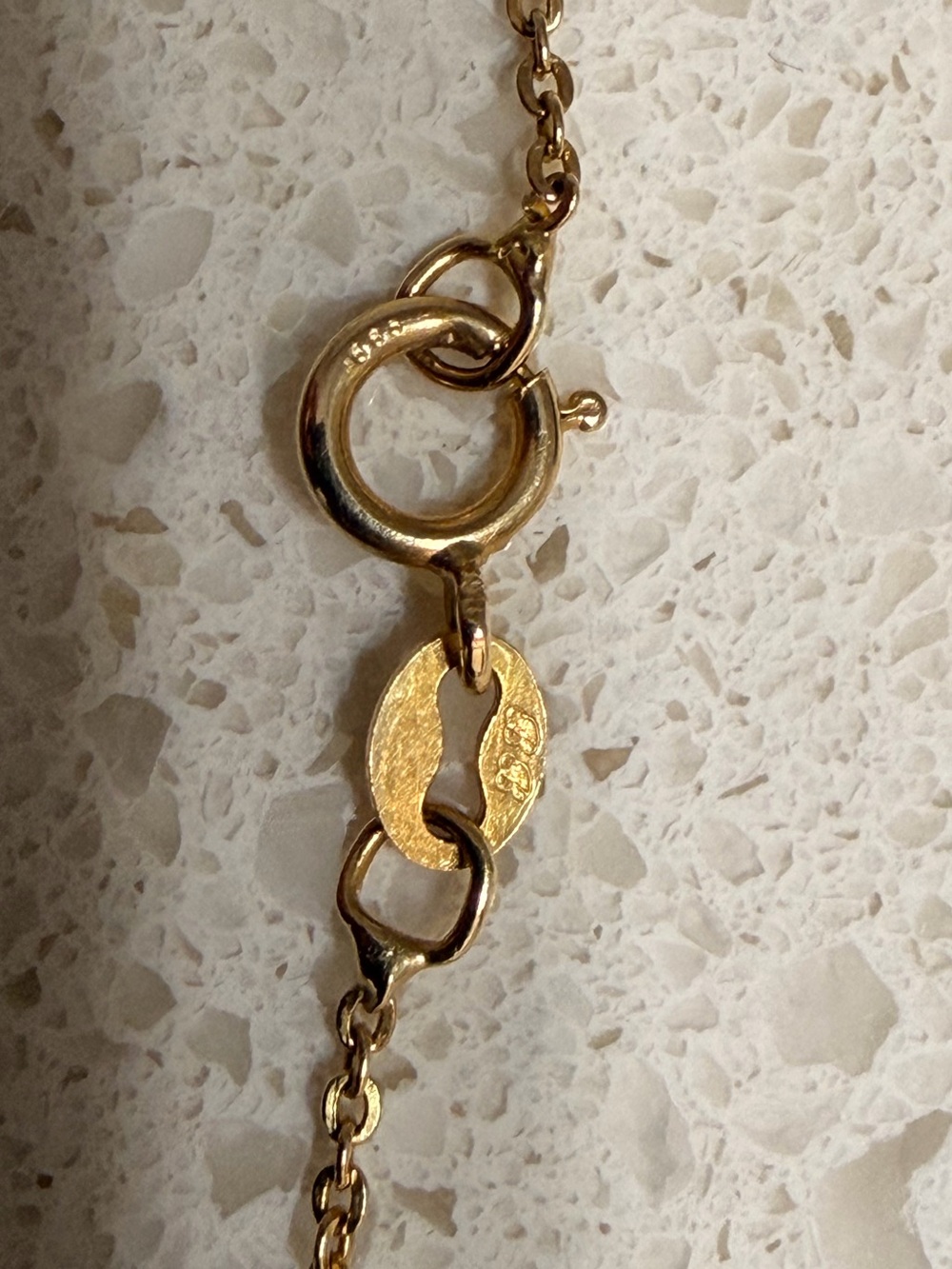 14K Italian Yellow Gold Necklace O chain - Picture 6 of 7
